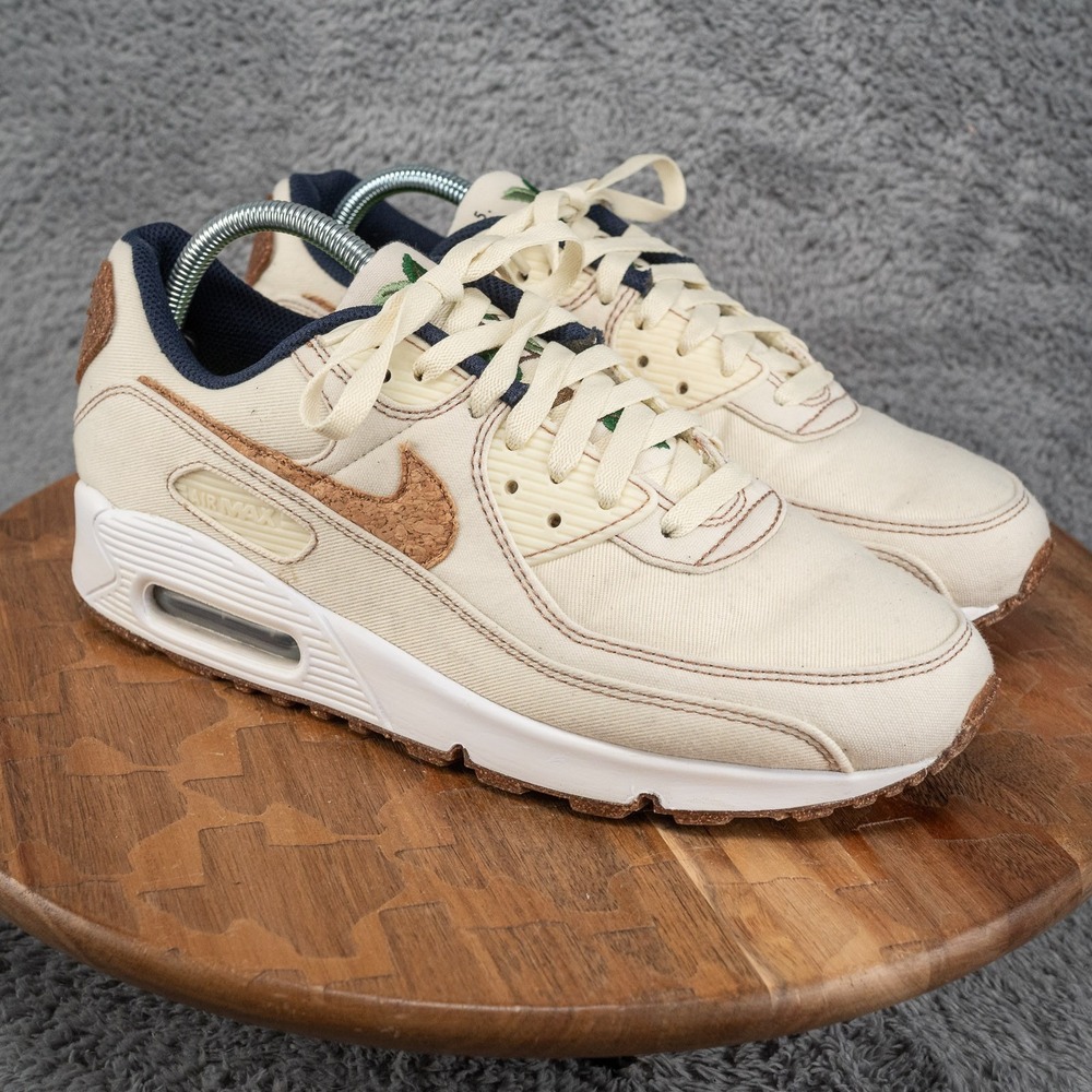 Nike Air Max 90 Cork DD0385-100 Coconut Milk Wheat Obsidian White Men's 9.5